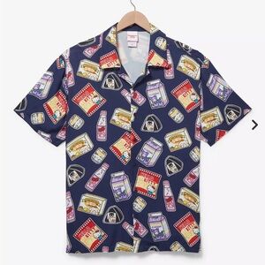 Sanrio Hello Kitty & Friends Kawaii Mart Button Up Shirt Large